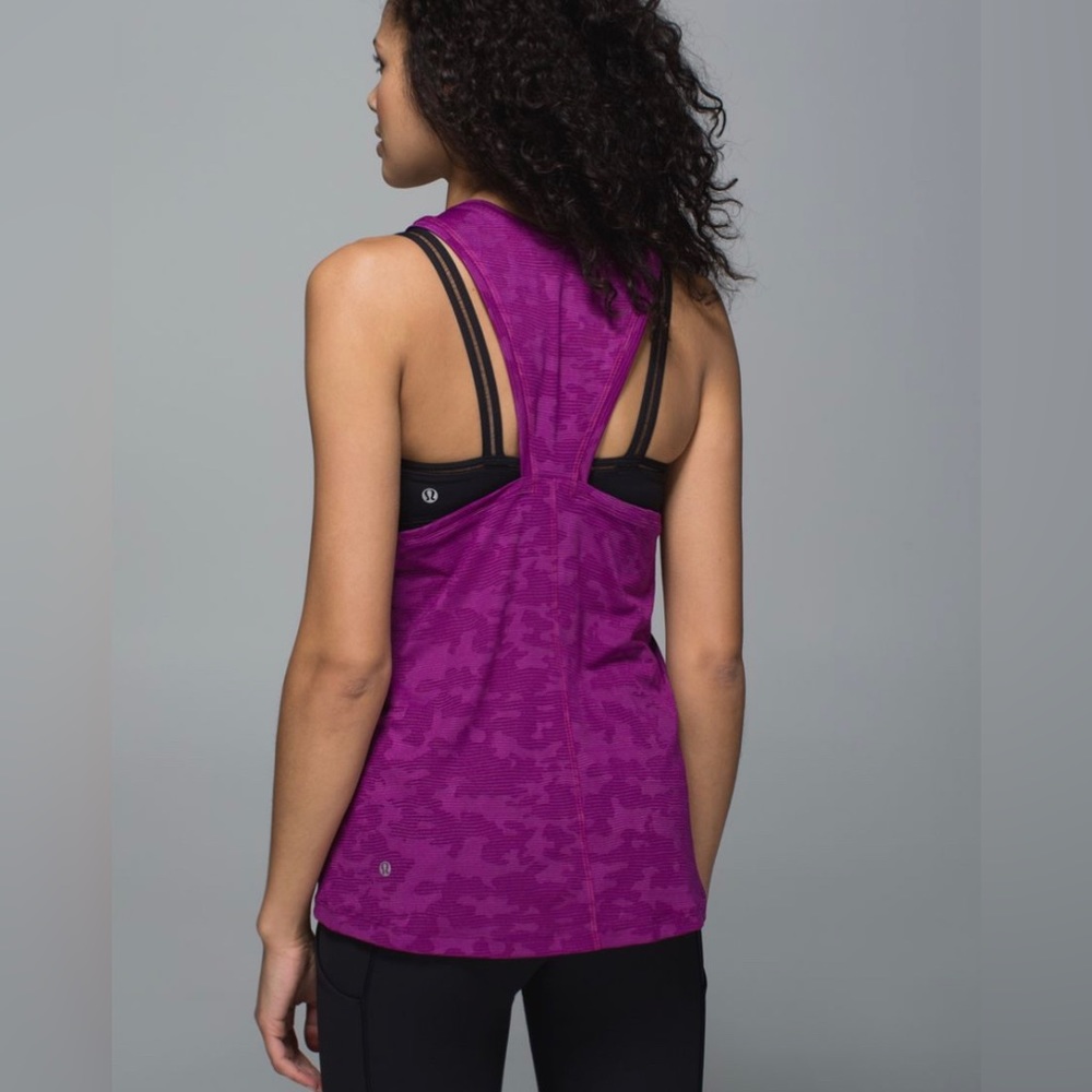 Lululemon Run For Days Tank Purple Camo